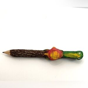 Artisan Real Tree Bark Turtle Pencil